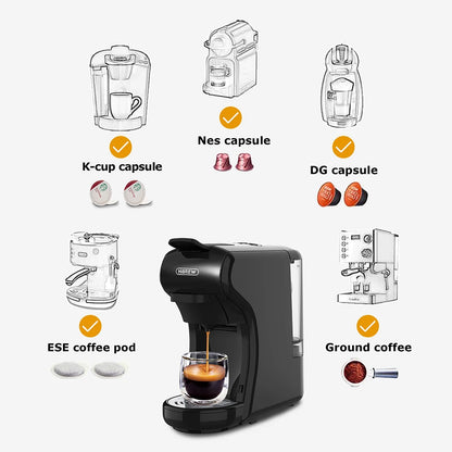 HiBREW Coffee Machine 19 Bar 4in1 Hot &amp; Cold Multiple Capsule Espresso Cafetera Pod Coffee Maker Dolce Milk Nexpresso Powder H1A