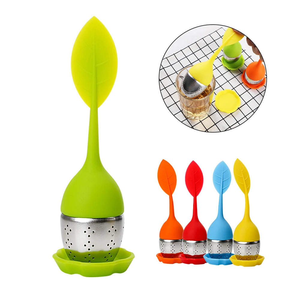 Silicone Leaf Tea Infuser Set