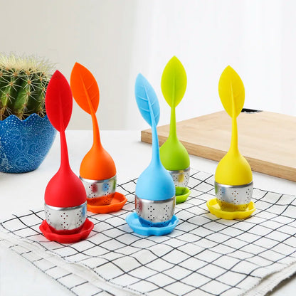 Silicone Leaf Tea Infuser Set