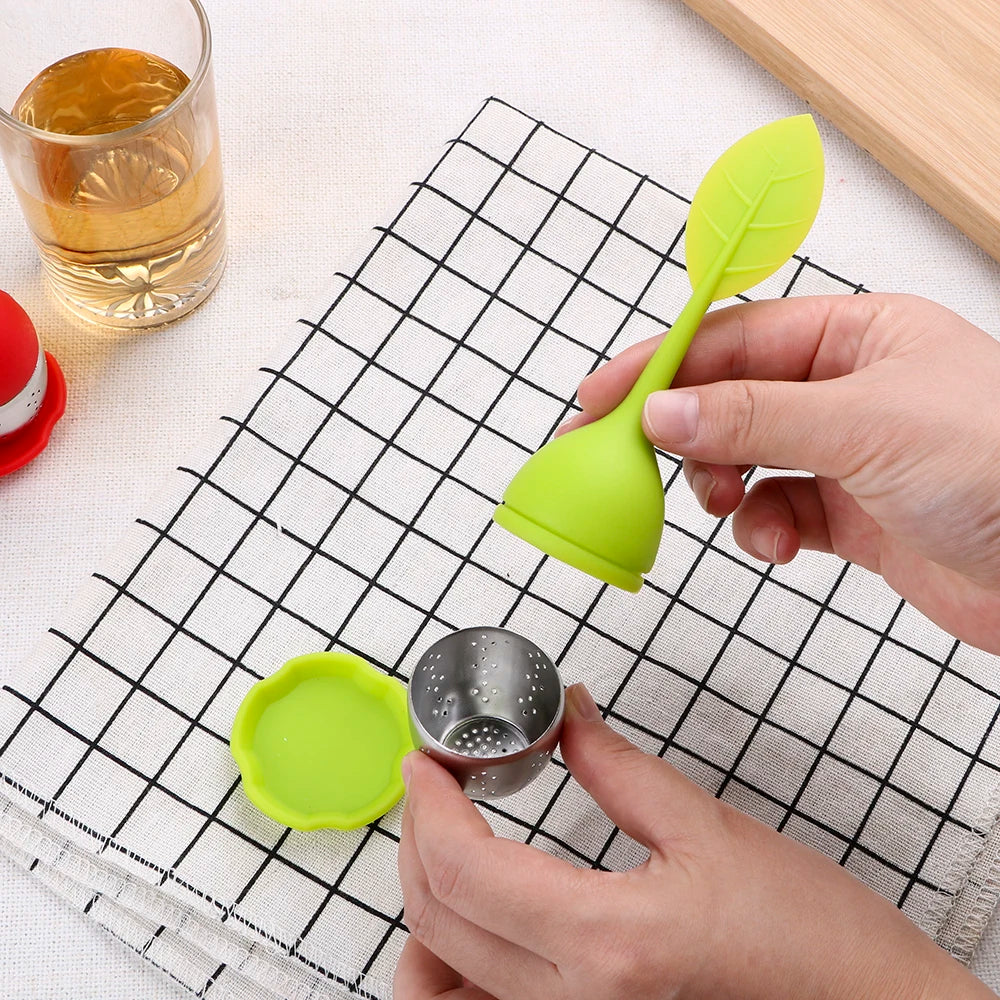 Silicone Leaf Tea Infuser Set